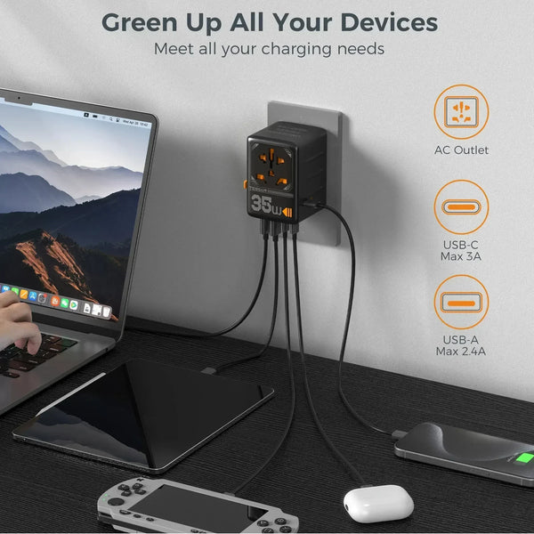 Global Power Buddy: Travel Charger & Adapter